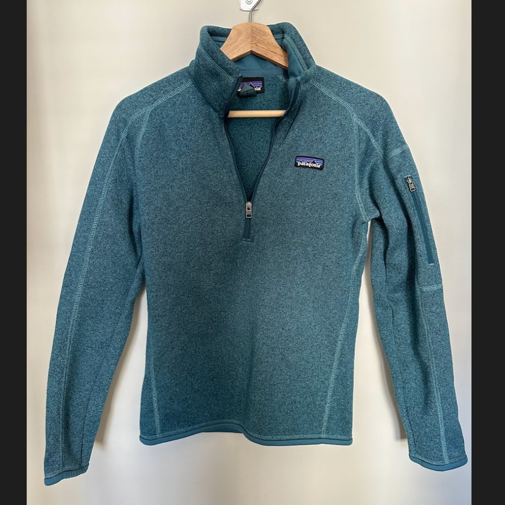 Patagonia Better Sweater Quarter Zip, Teal, Excellent Condition, Size S